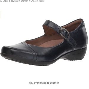 Dansko Women's Fawna Mary Jane, Navy blue, size 38